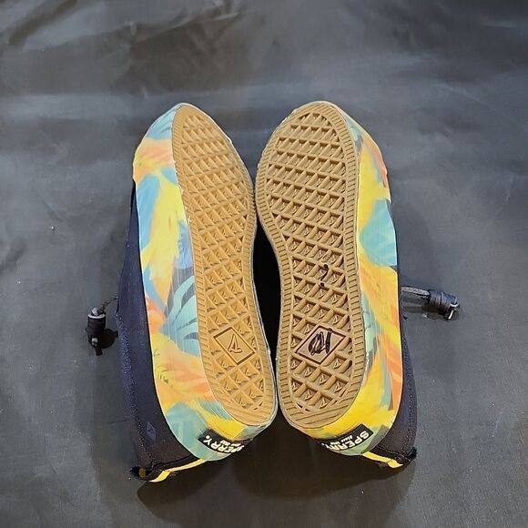 BRAND NEW SPERRY WOMEN'S ’s CREST VIBE FLORAL CORAL/NAVY PLATFORM SNEAKERS - Picture 12 of 16